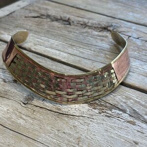 Vintage Choker Cuff Necklace. Braided Metals. GUC Statement Piece | Unique